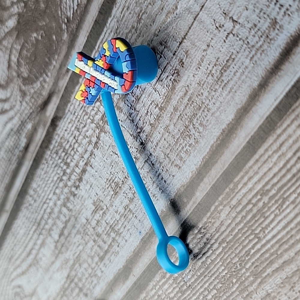 Autism Awarness Straw Topper - Picture 2 of 5
